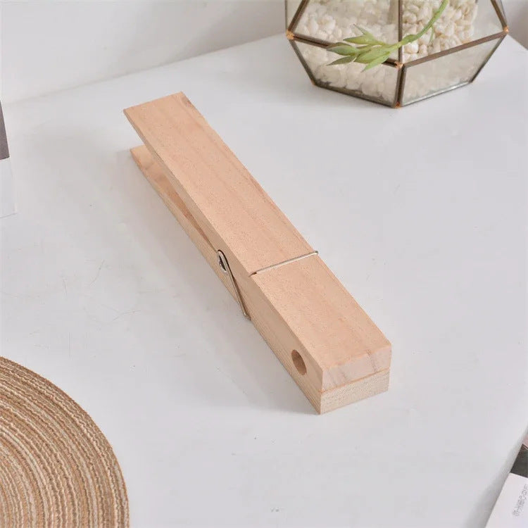 Clothespin Bathroom Towel Rack Wooden Giant Towel Clamp Wall Mounted Bathroom Towel Rack