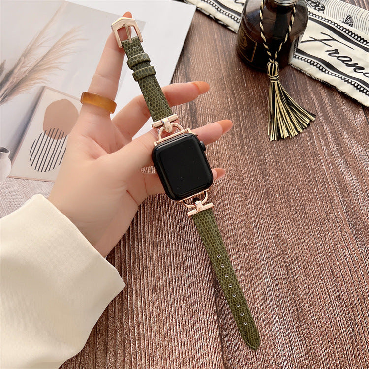 Fashionable Small Waist Metal Leather Strap