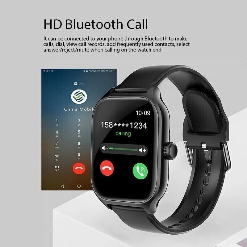 2024 Smart Watch for Men/Women Waterproof Smartwatch Bluetooth Iphone Samsung UK