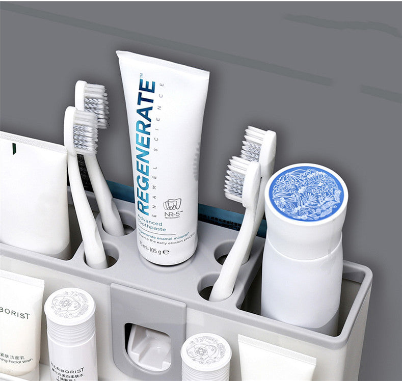 Toothbrush wash shelf