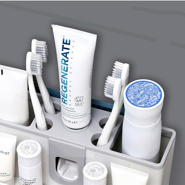 Toothbrush wash shelf