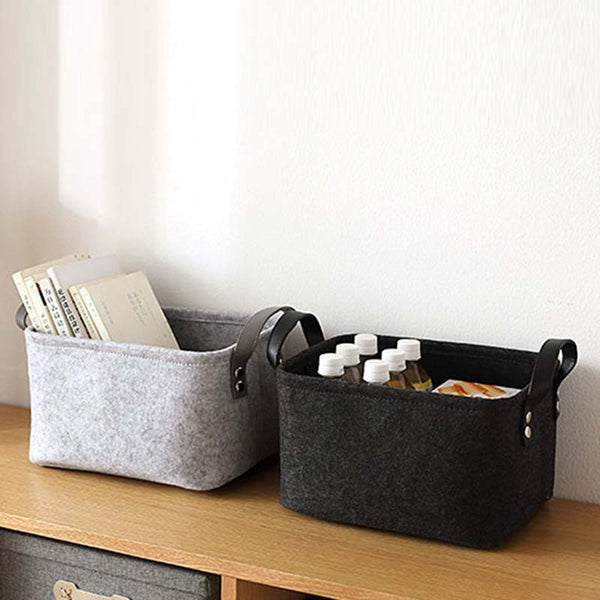 Felt storage basket