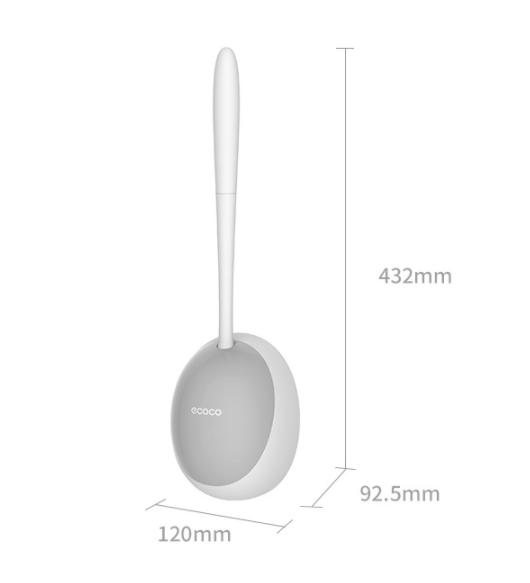 Toilet Brush with Silicone Holder Wall-mounted