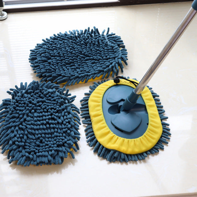 Self-Twisting Mop Bathroom Tile Chenille Mop