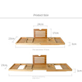 Extendable Spa Bathtub Bamboo Bathtub Tray Caddy Organizer Rack Book Wine Tablet Holder Nonslip Bottom Bath Tub Tray Shelf