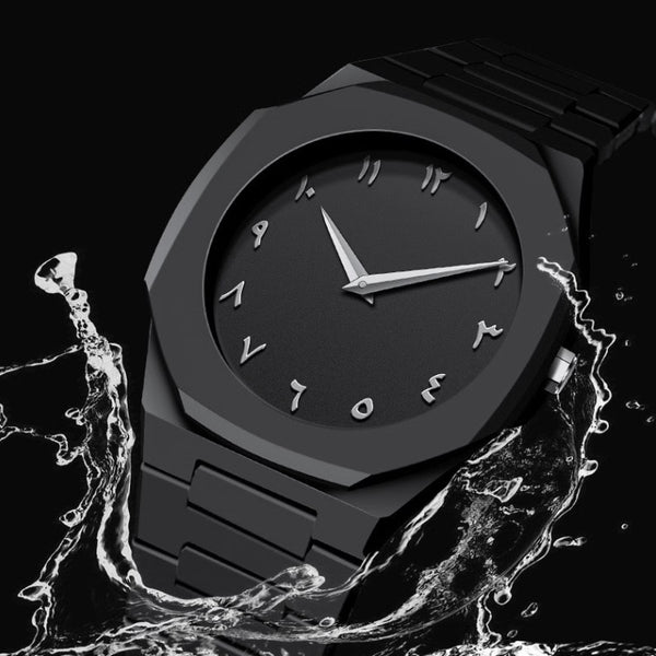 Men's Retro Arabic Digital Sports Waterproof Quartz Watch