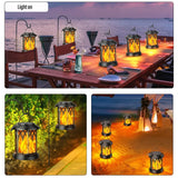 LED Solar Energy Simulation Flame Lamp with Clip Waterproof Outdoor Wall Lamp Garden Landscape Lamp Garden Christmas Decorationl