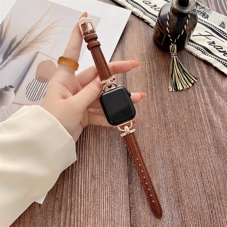 Fashionable Small Waist Metal Leather Strap