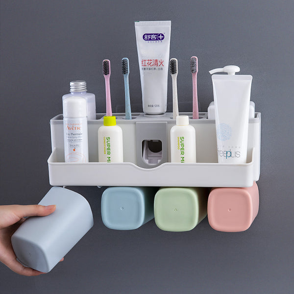 Toothbrush wash shelf