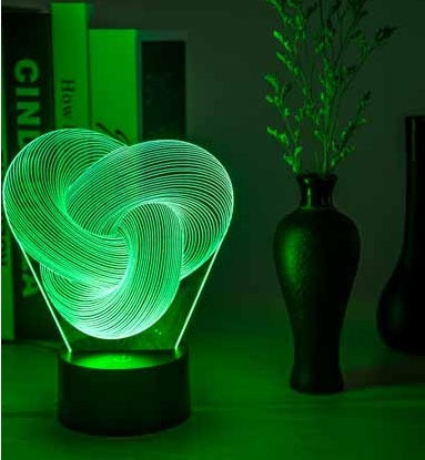 Twist Abstract LED 3D Night Light Touch Colorful Acrylic 3D Table Lamp Decoration Lighting Baby Sleeping Mood Lamp Best Gift