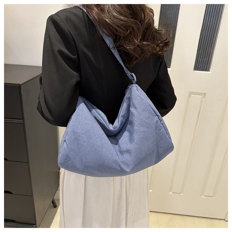 One-shoulder Nylon Large-capacity Bucket Bag Vintage