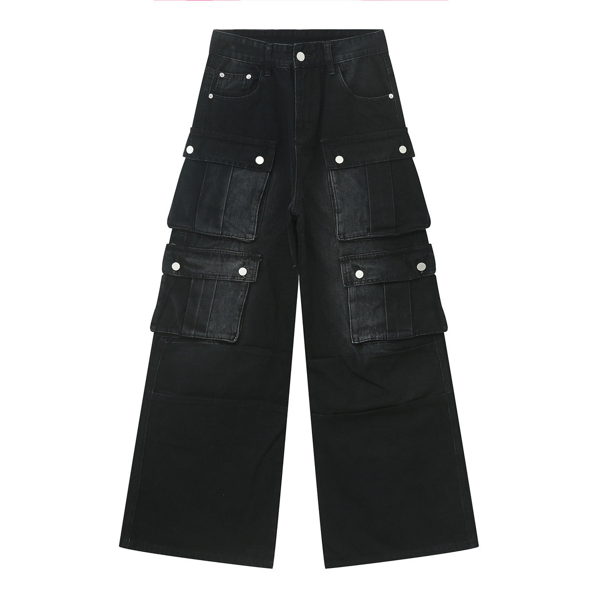 New Niche Retro Multi-pocket Design Tooling Wide Leg Jeans