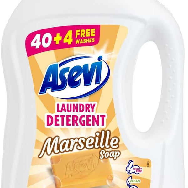 Laundry Detergent, Washing Liquid Detergent, Laundry Cleanser, 2280 Ml, 44 Washes, Marseille Soap