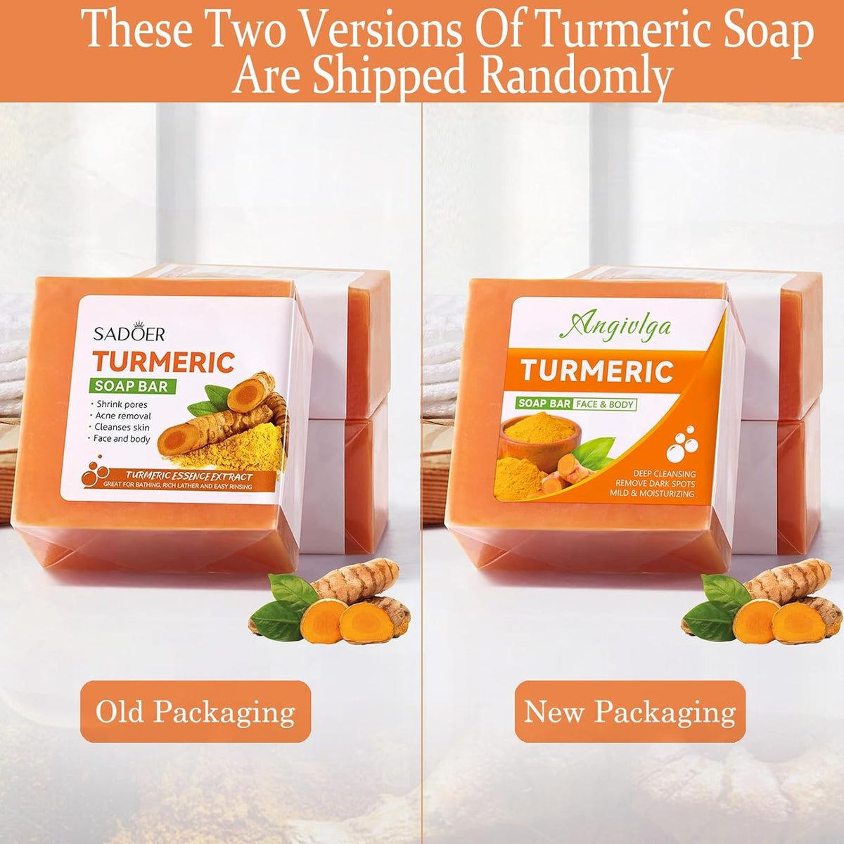 Turmeric Soap,Nature Turmeric Soap,Pure Turmeric Handmade Soap Bar for Face & Body，Dark Spot Corrector Remover,Moisturizing Erase Fine Lines,Firming，Friendly Vegan&Cruelty Free (1 PCS)