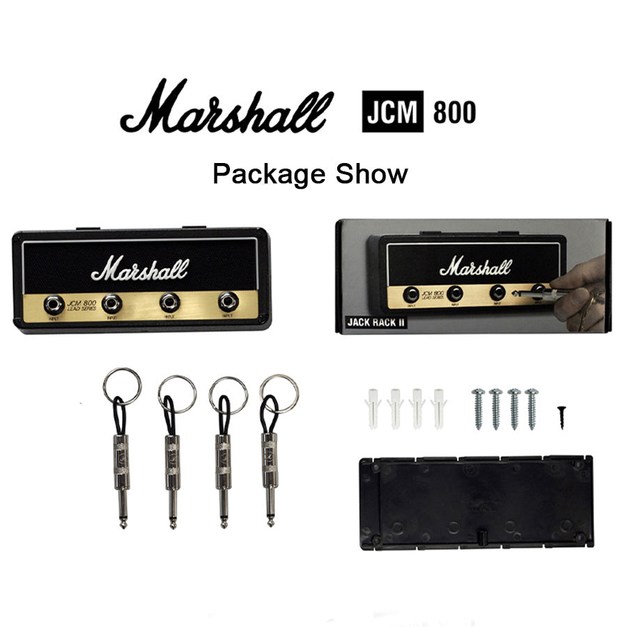 Key Holder,Wall Mounting Guitar Amp Key Hooks for Musician Lovers, JCM800 Keychain Including 4 Pieces Key Ring.