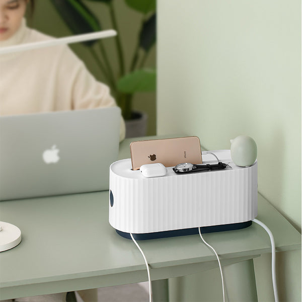 Power Strip Wire Case Cable Storage Box Anti Dust Charger Socket Organizer Network Line Storage Bin Charger Wire Management