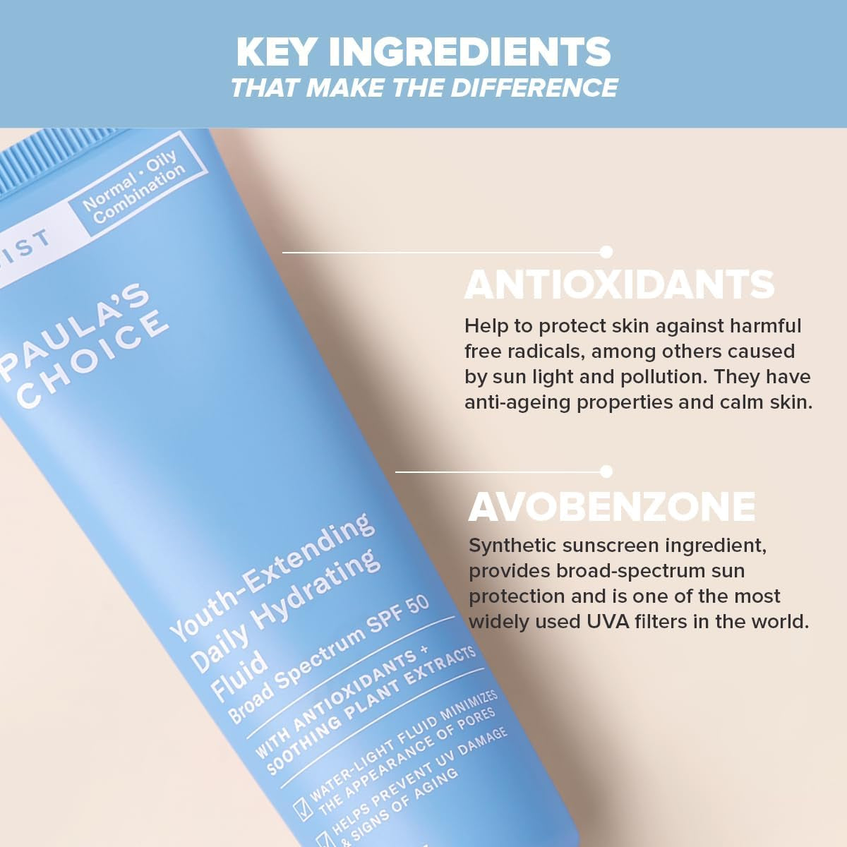 Paula’S Choice RESIST Moisturiser SPF 50 - anti Aging Day Cream Reduces Blackheads & Brown Spots - Sun Protection with a Soft Matte Finish - Combination to Oily Skin - 60 Ml