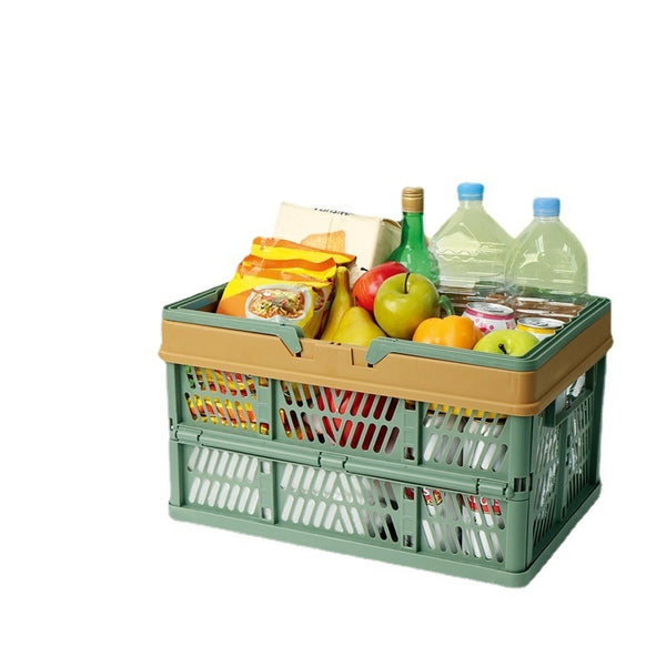 Foldable Picnic Basket Ins Supermarket Shopping Basket Large Spring Outing Portable