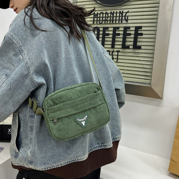 Women's Canvas Trendy One-shoulder Fashion Messenger Bag