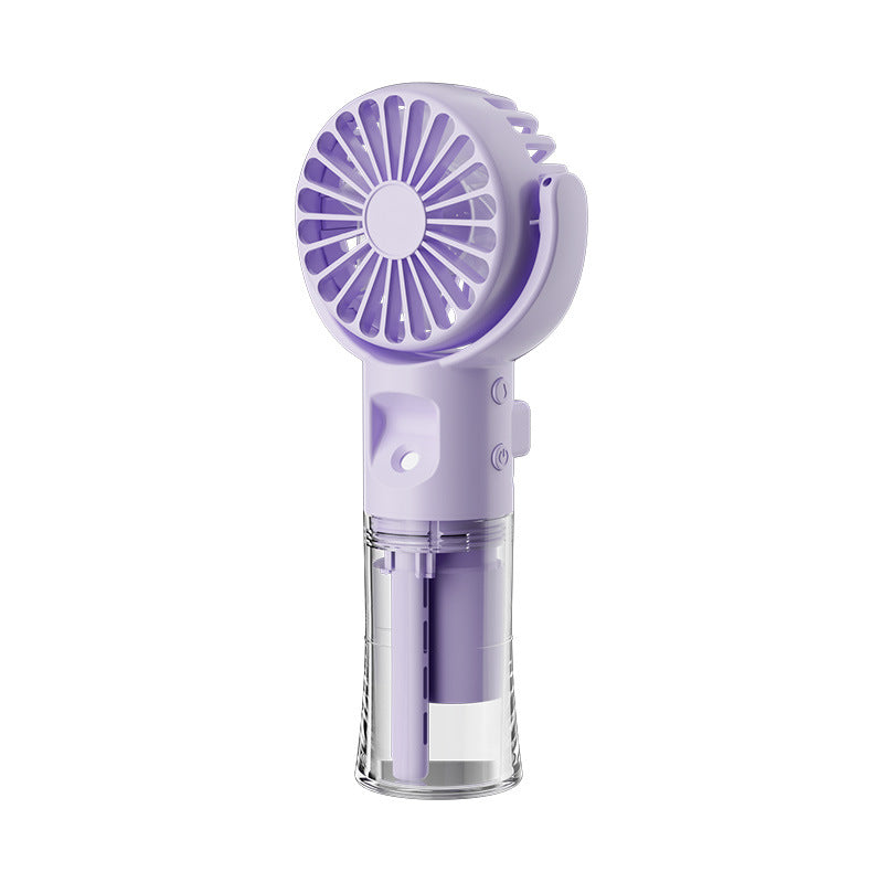 Portable Handheld Spray Fan 4-Speed Water Spray Mist Fan Summer Cooling Artifact USB Charging Summer Supplies Outdoor Mini Fan