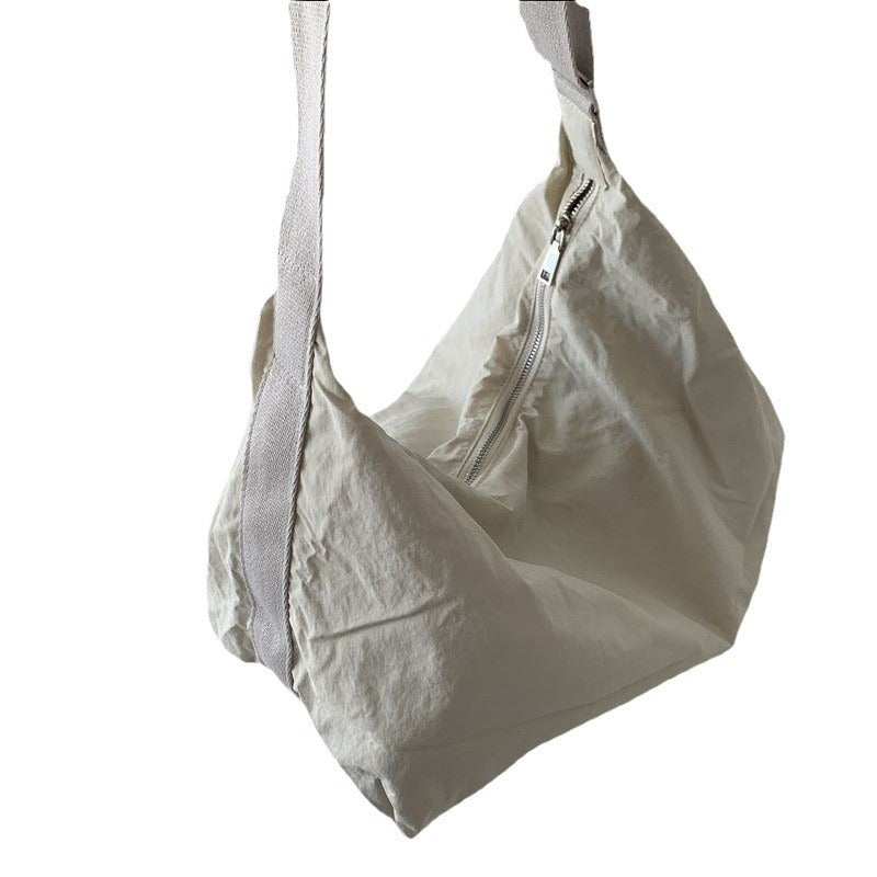 One-shoulder Nylon Large-capacity Bucket Bag Vintage