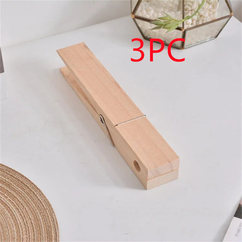 Clothespin Bathroom Towel Rack Wooden Giant Towel Clamp Wall Mounted Bathroom Towel Rack