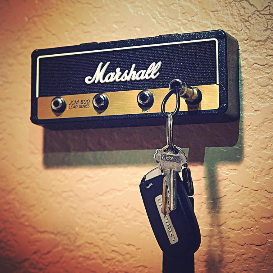 Key Holder,Wall Mounting Guitar Amp Key Hooks for Musician Lovers, JCM800 Keychain Including 4 Pieces Key Ring.