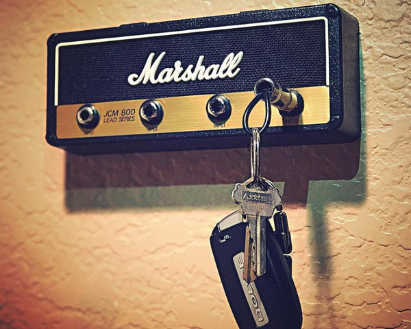 Key Holder,Wall Mounting Guitar Amp Key Hooks for Musician Lovers, JCM800 Keychain Including 4 Pieces Key Ring.