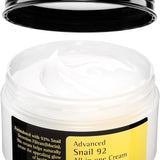 Advanced Snail 92 All in One Cream, 3.53 Oz/100G | Moisturizing Snail Mucin Secretion Filtrate 92% | Facial Moisturiser, Long Lasting, Deep & Intense Hydration, Korean Skin Care