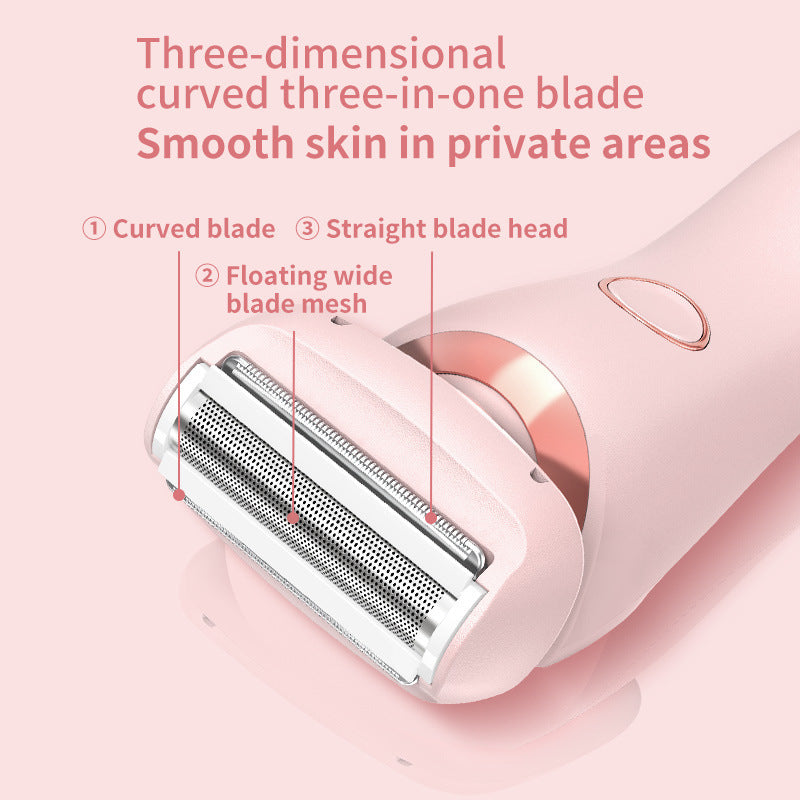 2 In 1 Hair Removal Epilator USB Rechargeable Trimmer Women Body Razor Face Leg Armpit Bikini Hand Pubic Shaver Hair Remover