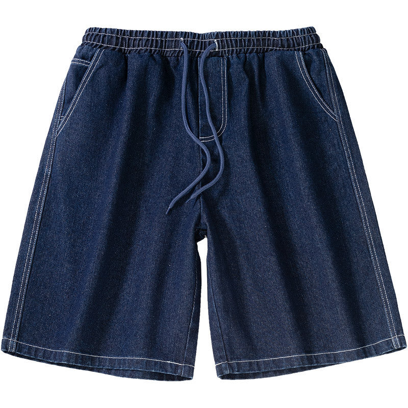 Japanese-style Retro Washed Baggy Denim Shorts