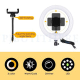 14'' LED Selfie Ring Light with 1.7M Tripod Stand Cell Phone Holder Makeup Live