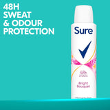 Bright Bouquet Anti-Perspirant Aerosol 48H Protection against Sweat and Odour Motionsense Technology Deodorant 6X 150 Ml