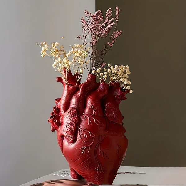 Heart Vase Resin Decorations Model Room Table