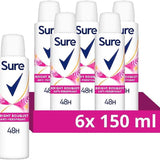 Bright Bouquet Anti-Perspirant Aerosol 48H Protection against Sweat and Odour Motionsense Technology Deodorant 6X 150 Ml