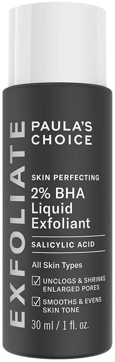 SKIN PERFECTING 2% BHA Liquid Exfoliant - Face Exfoliating Peel Fights Blackheads & Enlarged Pores - with Salicylic Acid - Combination & Oily Skin - 30 Ml