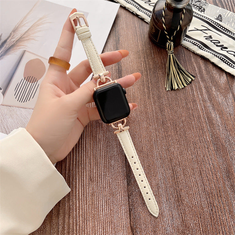 Fashionable Small Waist Metal Leather Strap