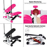 Mini Exercise Stepper Training Ropes Workout Machine Home Gym Leg Trainer