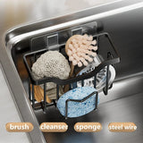 Stainless Steel Sink Caddy with Brush Holder and Drain Tray