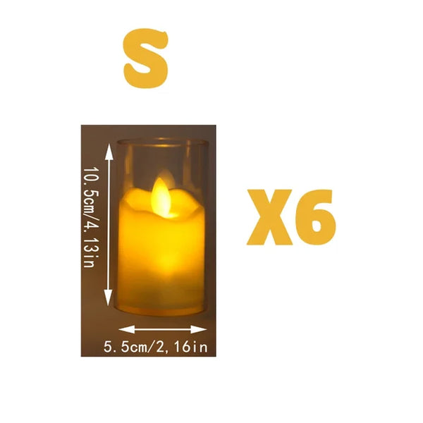 6Pcs Flameless LED Tealight Electric Candles for Events