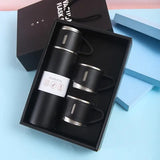 3Pcs/Set Double-Layer 304 Stainless Steel Insulated Portable Water Bottle with Three Lids