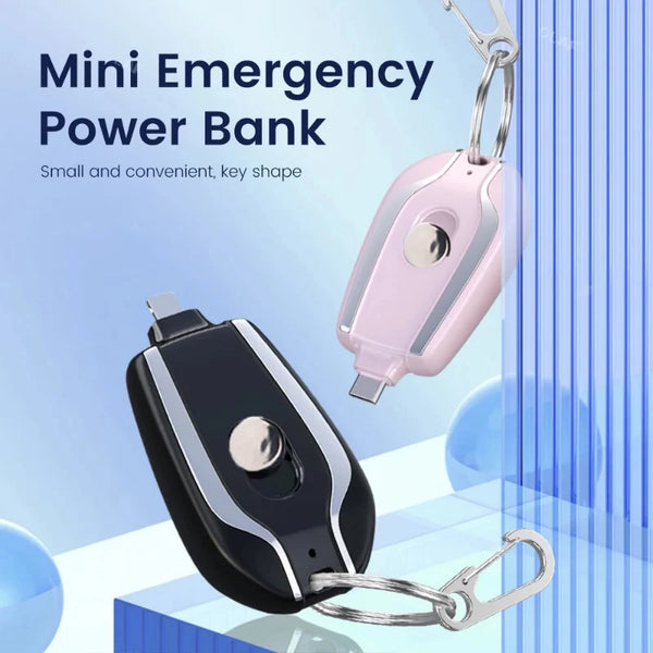 Portable Keychain Charger Compatible with Android 1500mAh Durable Key Chain Phone Charger Type-C