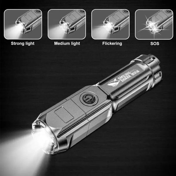 Powerful USB Rechargeable LED Flashlight