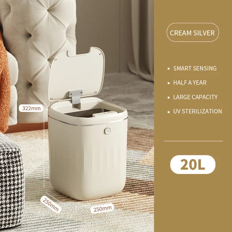 13L Touchless Smart Trash Can for Kitchen and Bathroom