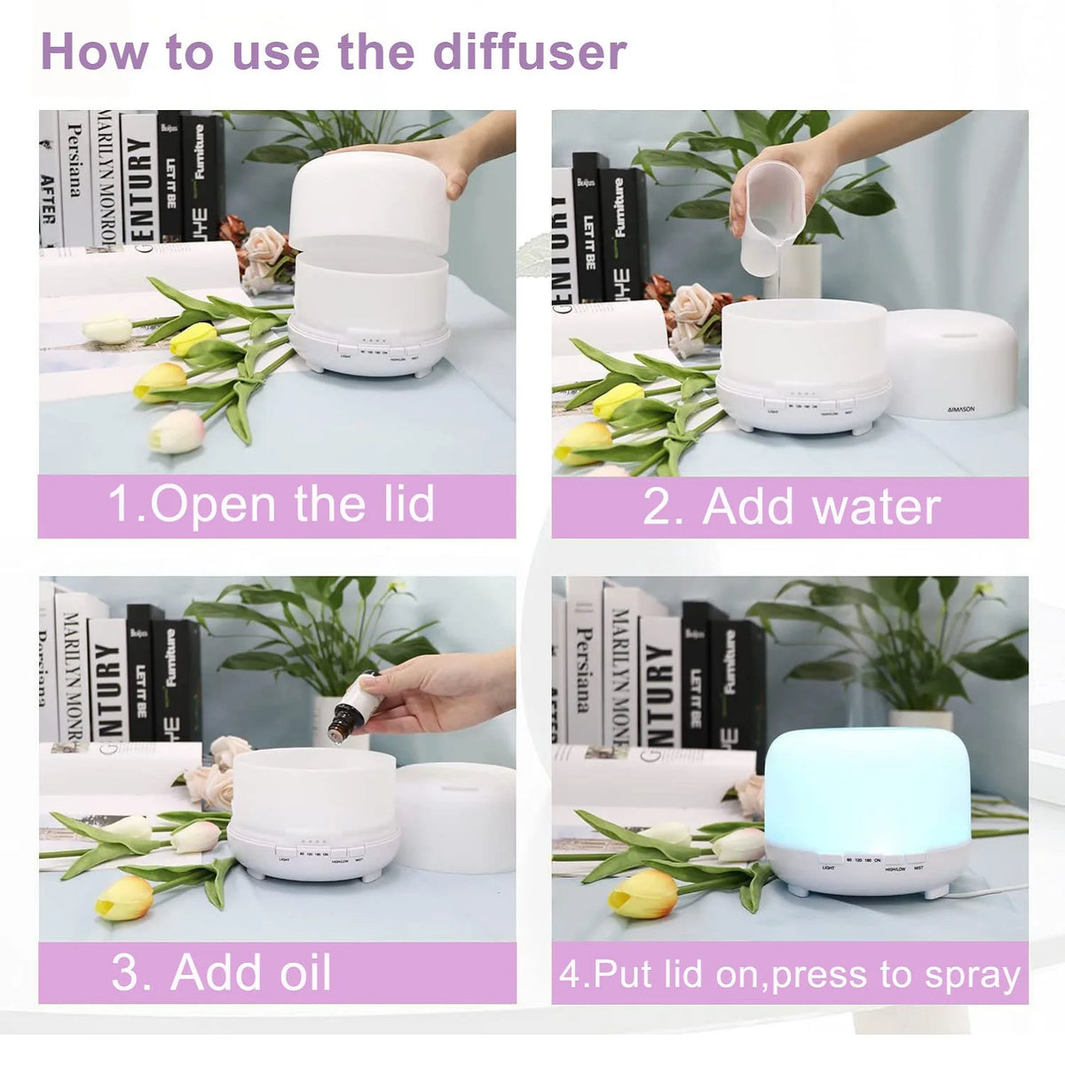  Aromatherapy Oil Diffuser with Remote Control