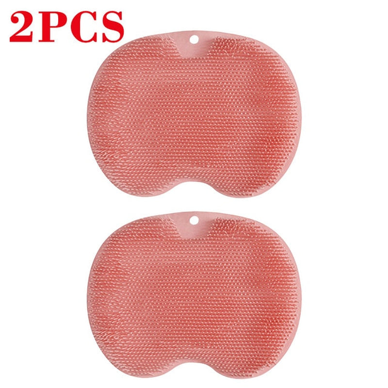 2 PCS All-in-1 Shower: Exfoliate, Massage, Cleanse Non-Slip Bath Mat 