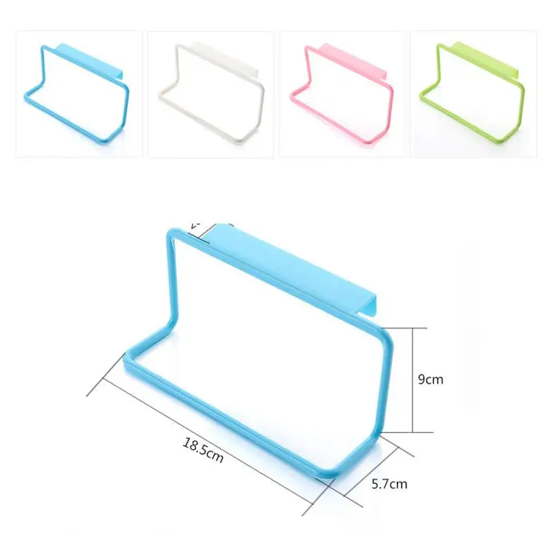 1Pcs Plastic Hanging Holder Multifunction Towel Rack Cupboard Cabinet Door Back Home Storage Organizer Kitchen Accessories