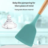 12Pcs/Set High Temperature Resistant and Non Stick Pot Spatula Spoon with Storage Bucket