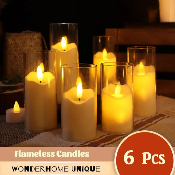 6Pcs Flameless LED Tealight Electric Candles for Events