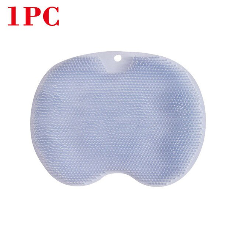 2 PCS All-in-1 Shower: Exfoliate, Massage, Cleanse Non-Slip Bath Mat 